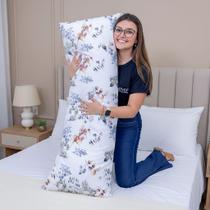 Fronha Xuxão Travesseiro de Corpo 400 Fios Capa Almofada c/ Zíper Estampado