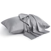 Fronhas BEDELITE Queen Size, conjunto de 2 rayon e bambu prateado