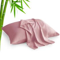 Fronhas BEDELITE, tamanho padrão, conjunto de 2 rayon e bambu Fronhas BEDELITE, tamanho padrão, conjunto de 2 rayon e bambu