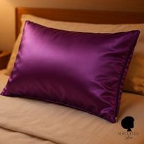 Fronhas de cetim com zíper