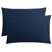 Fronhas de microfibra FLXXIE Queen Size Navy, conjunto de 2 Fronhas de microfibra FLXXIE Queen Size Navy, conjunto de 2
