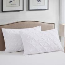 Fronhas de microfibra leve Vaulia King Size brancas, pacote com 2