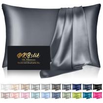 Fronhas de seda DKBSlik Mulberry Silk Queen Size Space Grey Fronhas de seda DKBSlik Mulberry Silk Queen Size Space Grey