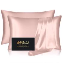 Fronhas de seda DKBSlik Mulberry Silk Standard, pacote com 2