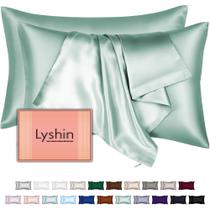 Fronhas de seda LYSHIN Mulberry, pacote com 2 fronhas queen size, 50x75cm Fronhas de seda LYSHIN Mulberry, pacote com 2 fronhas queen size, 50x75cm