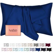 Fronhas de seda LYSHIN Mulberry Queen Size azul royal Fronhas de seda LYSHIN Mulberry Queen Size azul royal