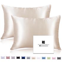 Fronhas de seda Ravmix Cooling Mulberry Silk, pacote com 2 fronhas Queen