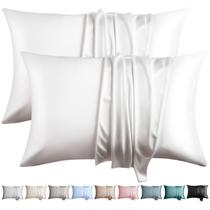 Fronhas de seda WLOSJ 100% Mulberry Silk King Size, pacote com 2