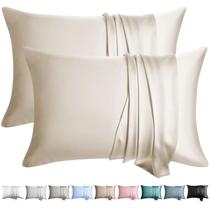 Fronhas de seda WLOSJ 100% seda amoreira Queen Size, pacote com 2