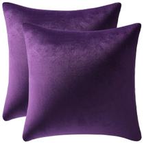 Fronhas DEZENE Purple Velvet 45 x 45 cm, pacote com 2