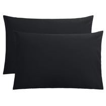 Fronhas FLXXIE Microfiber Queen 20x30cm pretas (pacote com 2)