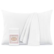Fronhas Mellanni Luxury Extra Soft Cooling 2 peças brancas Fronhas Mellanni Luxury Extra Soft Cooling 2 peças brancas