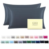 Fronhas Suatien Silk, tamanho padrão, pacote com 2 unidades, cinza espacial Fronhas Suatien Silk, tamanho padrão, pacote com 2 unidades, cinza espacial