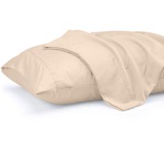 Fronhas Utopia Bedding King 50x100cm, pacote com 2 fronhas, bege