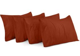 Fronhas Utopia Bedding Queen, pacote com 4, microfibra, laranja