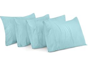 Fronhas Utopia Bedding Standard, 20x26 cm, pacote com 4, azul spa Fronhas Utopia Bedding Standard, 20x26 cm, pacote com 4, azul spa