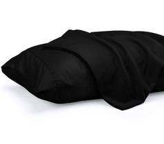 Fronhas Utopia Bedding Standard, 20x26cm, pacote com 2, pretas