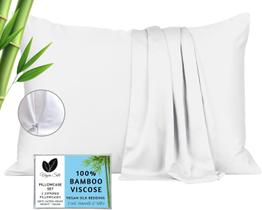 Fronhas Vegan Silk Cooling 100% Viscose Bamboo White