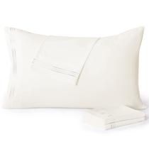 Fronhas YIYEA Queen Size, conjunto de 4 capas de microfibra 1800TC, marfim