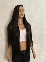 Front lace castanho escuro lisa 90cm fibra premium lisa