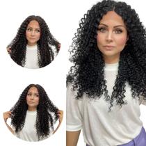 Front Lace Fibra Orgânica Premium Cacheada Volumosa + Cap