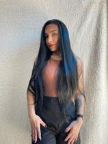 Front Lace Helena, LaceWig Fibra Premium preta 1b lisa80cm linga, Front Lace Helena, LaceWig Fibra Premium preta 1b lisa80cm linga,