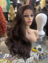 Front lace loira peruca castanho lisa ondulada 75cm premium repartição livre Front lace loira peruca castanho lisa ondulada 75cm premium repartição livre