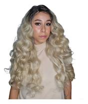 Front Lace Ondulada Longa 70 Cm Fibra Futura Frete Grátis Loiro Unico