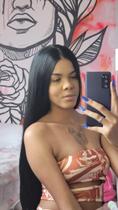 Front lace preta castanho escuro lisa fibra futura repartição livre 80cm