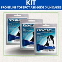 Frontline topspot cão até 60kg kit 3 unidades