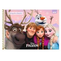 Frozen Caderno Cartografia e Desenho Capa Dura 48 fls Spiral
