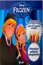 Frozen caligrafia para ler, escrever e colorir primeiras palavras congelantes