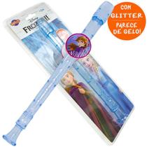 Frozen Flauta Infantil Azul com Glitter - Anna Disney - Toyng 25827