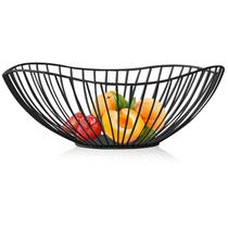 Fruit Basket Lainrrew Metal Wire preto para balcão de cozinha Fruit Basket Lainrrew Metal Wire preto para balcão de cozinha