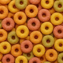 Fruit Rings Integral 100g Cereal Colorido, Integral e Rico em Grãos Sabor Natural e Textura Leve