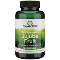 Fruta de jujuba Swanson - Suplemento herbal de espectro completo que promove uma mente calma e relaxada - Fórmula natural que suporta estresse e apoio - (60 cápsulas, 675 mg cada)