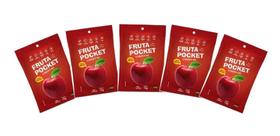 Fruta Pocket Maçã Liofilizada 15G Snacks Kit Com 5 Unid
