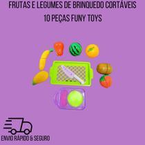 Frutas e Legumes de Brinquedo Cortáveis - 10 Peças Funy Toys