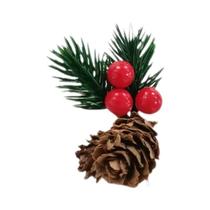 Frutas Vermelhas E Pinhas Artificiais Festivas, 10 Peças Para DIY Em Guirlandas De Natal Estilo