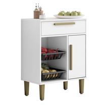 Fruteira 1 Porta e 1 Gaveta Lorena - Kaiki Móveis - Branco