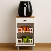 Fruteira 2 Cestos 1 Gaveta Aurora 79cm X 36cm X 33cm