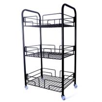 Fruteira 3 Andares Piso Chão Aramada Preto Black Jomer 2434 Fruteira 3 Andares Piso Chão Aramada Preto Black Jomer 2434