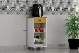 Fruteira Amora CHF Móveis Branco Acetinado Cinamomo Organização e Estilo para sua Cozinha