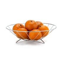 Fruteira Aramado Cesta Organizadora Moderna De Mesa de Vidro Redonda Cromado Arthi - Prime Fruteira Aramado Cesta Organizadora Moderna De Mesa de Vidro Redonda Cromado Arthi - Prime