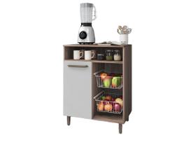 Fruteira Armário Multiuso Moderno Com porta Com Espaço Para Microondas Fp