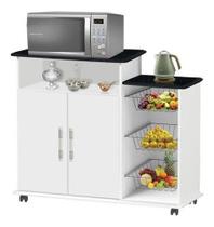 Fruteira / balcão Londres 02 portas cor branco marmorizado