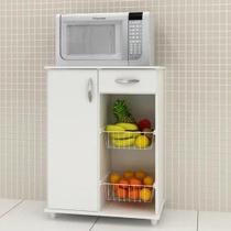 Fruteira Belize New 127 Branco Armário Organizador com Prateleiras e Design Moderno Fruteira Belize New 127 Branco Armário Organizador com Prateleiras e Design Moderno