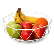 Fruteira Bowl BSMIX Base Madeira Natural Metal Branco Porta Frutas Bancada Cozinha Fruteira Bowl BSMIX Base Madeira Natural Metal Branco Porta Frutas Bancada Cozinha