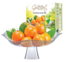 Fruteira Centro de Mesa e Saladeira Ruvolo de Vidro com Pé Modena