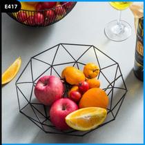 Fruteira Cesta Aramada Modelo Com Acabamento De Mesa 33cm Utensilio De Cozinha Multiuso